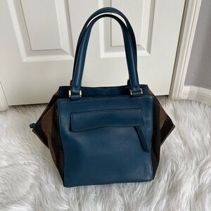 Blue and brown striped Fendi Handbag